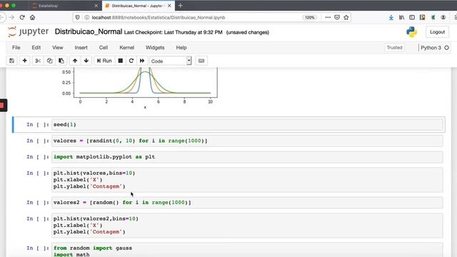 Gerando uma distribuição normal (Gaussiana) no Python смотреть онлайн