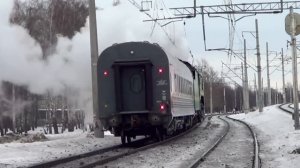 Паровоз П36-0120 с экскурсионным поездом:-)))