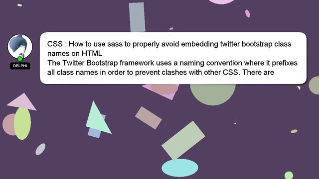 CSS : How to use sass to properly avoid embedding twitter bootstrap class names on HTML смотреть онлайн