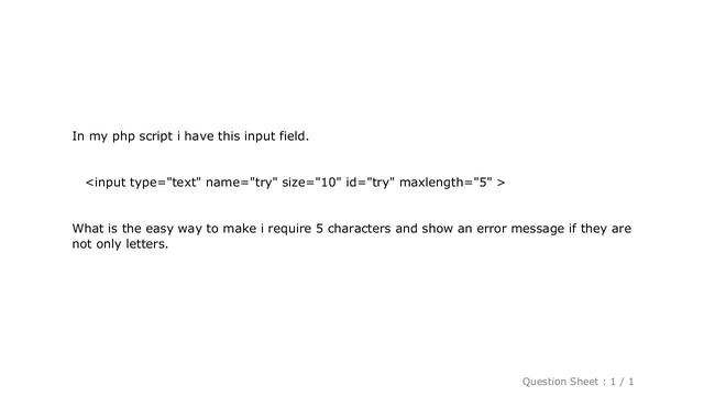 HTML : How set requirements for text input field (html/php) ? смотреть онлайн