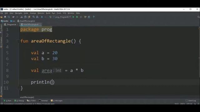 area of rectangle in kotlin смотреть онлайн