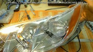 Toyota Camry XV40 ремонт фар  Установка светодиодных линз, замена стекла фары