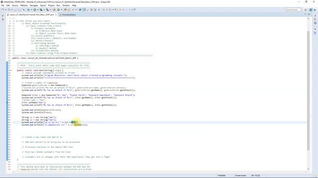 Java - Basic OOP - Overriding Object Methods and .equals vs. == (Star Wars) - Mod3, Les1, Vid 4/8 смотреть онлайн