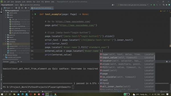 #33 Playwright with Python |How to get value from an input field | Get attribute value