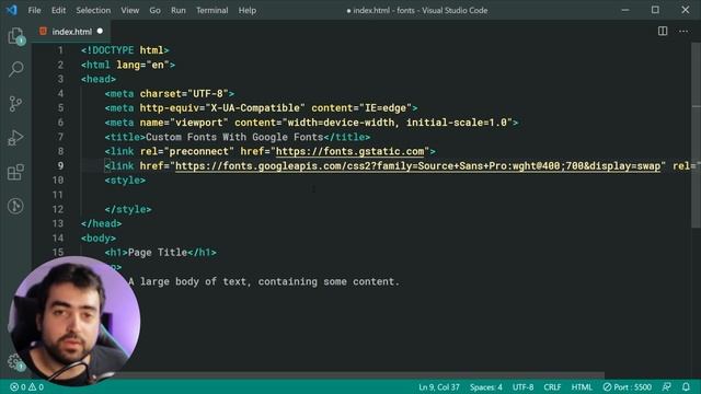 Add Custom Fonts to Your Websites Using Google Fonts - HTML & CSS Tutorial смотреть онлайн