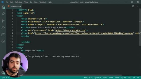 Add Custom Fonts to Your Websites Using Google Fonts - HTML & CSS Tutorial