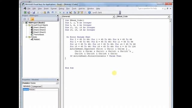VBA - How to Crack Protected EXCEL Work Sheet смотреть онлайн