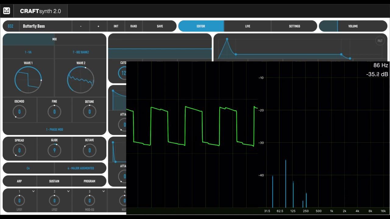 Modal CRAFTsynth: Слушаю волноформы