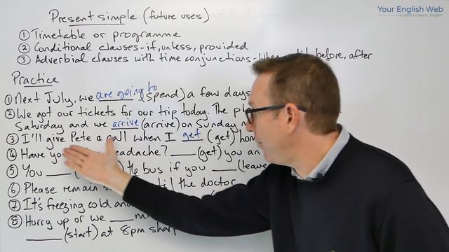 English lesson - Present simple as a future tense смотреть онлайн