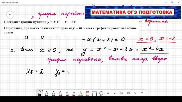 ОГЭ СтатГрад задание 22 График с модулем смотреть онлайн