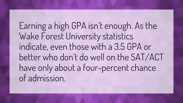 Can I get into Wake Forest with a 3.5 GPA? смотреть онлайн