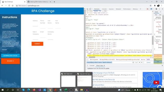 RPA For Python ---------------------  RPA Challenge Tutorial