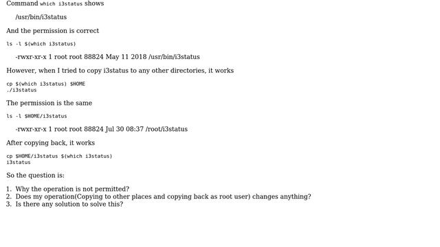 How to solve "Operation not permitted" while running i3status? смотреть онлайн