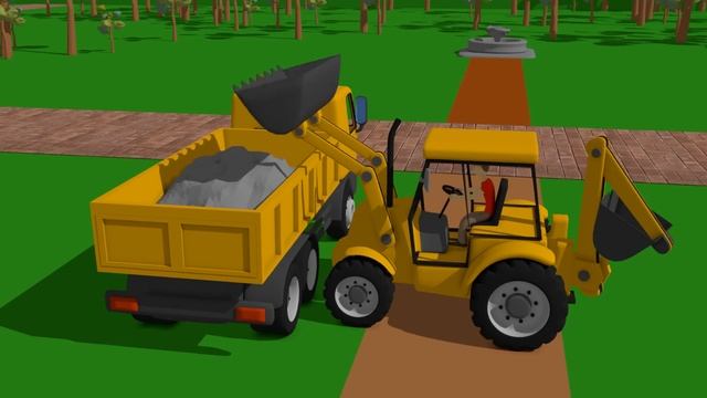 Mini Excavator JCB Show And Cyclop with Front Loader - Deep Hole Repair | Machinery Vehicles & more смотреть онлайн