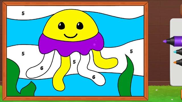 Color Games - Octopus | Number Coloring | ABC Games смотреть онлайн
