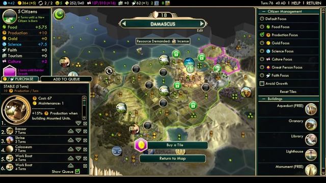 Civ 5 Single Player Deity Arabia Part 1: Coastal start, Oracle, Hanging Gardens leggo (Game 2) смотреть онлайн