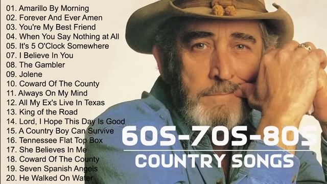 Top 100 Classic Country Songs 60s 70s 80s - Greatest 60s 70s 80s Country Music смотреть онлайн