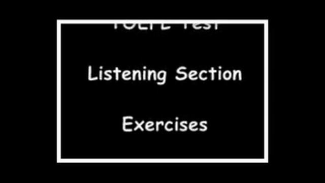 TOEFL exercise 3 (Listening Section) смотреть онлайн