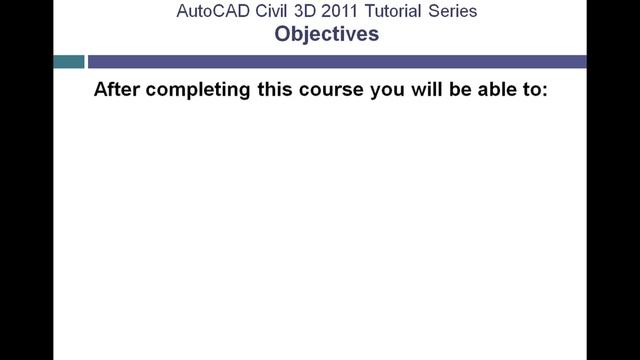 Overview of the CADLearning Civil 3D 2011 Tutorial Series смотреть онлайн