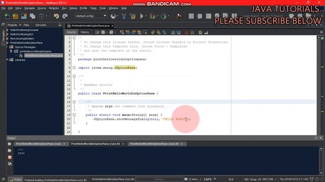 4PRINT MESSAGE IN JOPTION PANE JAVA смотреть онлайн