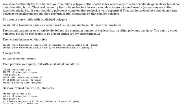 GIS: Find points within polygon with PostGIS really slow (2 Solutions!!) смотреть онлайн
