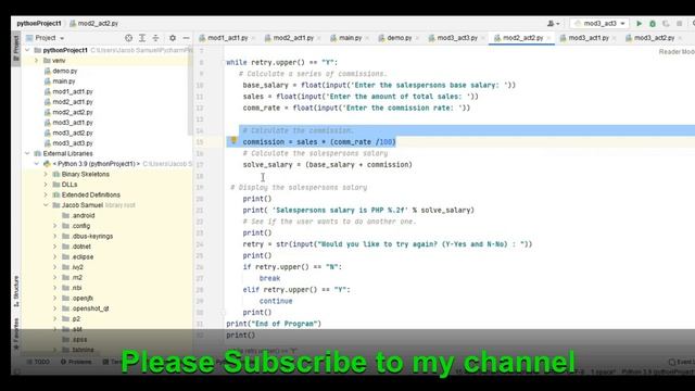 Salepersons Salary Commission Solver in Python смотреть онлайн