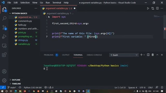 Python Programming For Beginners 9 - Using Argument variables with Python смотреть онлайн