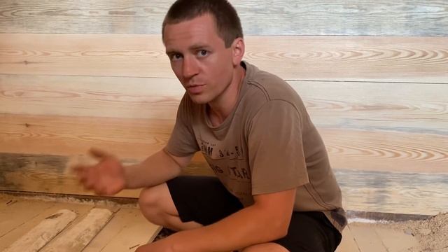 Дом из профилированного бруса. Пол на лагах. Черновой пол. Утепление пола. Обжиг нижнего венца смотреть онлайн