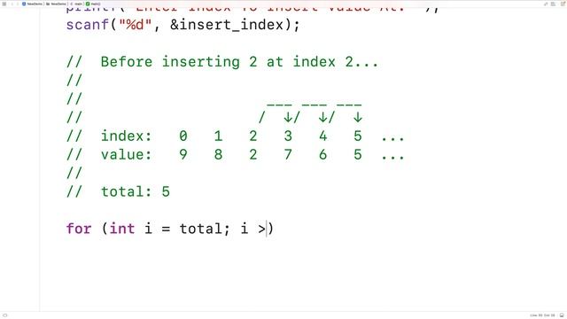 Insert A Value Into An Array At A Specific Position | C Programming Example смотреть онлайн
