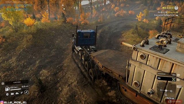 Snowrunner - Not a Drill mission Carry Construction Rig Semi Trailer смотреть онлайн