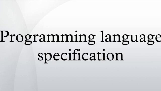 Programming language specification смотреть онлайн