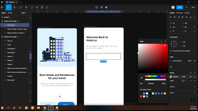 Hotel Booking Mobile App Design Using Figma смотреть онлайн