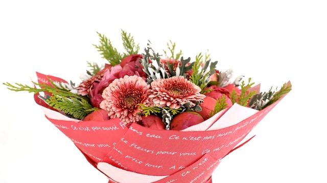 Букет из пионов и гербер - Цветочный Маркет 24 смотреть онлайн