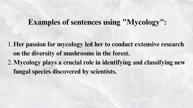 What is the meaning of the word Mycology with examples || How to pronounce Mycology смотреть онлайн