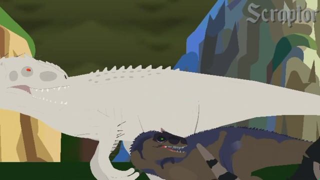 Giganotosaurus Vs Indominus Rex {StickNodes Animation}