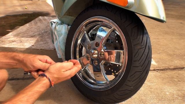 Vespa GTS / GTV / GT Front Wheel Removal / Installation | Mitch's Scooter Stuff