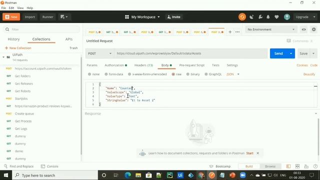 UiPath Orchestrator API Using Postman | Part 6 | Create & Get All Asset смотреть онлайн