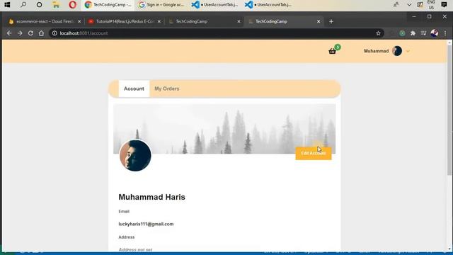 Tutorial#33|React.js/Redux E-Commerce/Firebase-Firestore| User Account Settings Part-2 смотреть онлайн