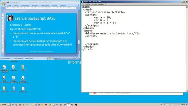 Esercizi JavaScript Base - Soluzione Es. 3 смотреть онлайн