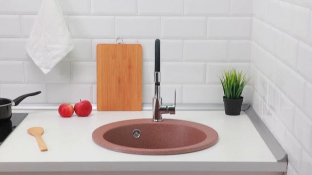 Мойка для кухни из искусственного камня Виктори, Alcora, цвет терракот смотреть онлайн