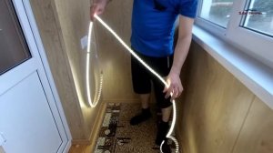 Светодиодная лента 220 В. Подсветка на балконе