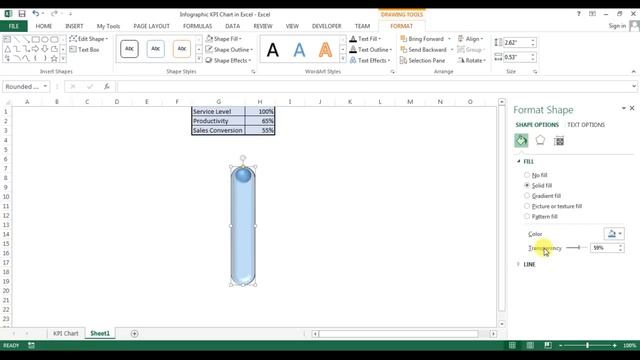 Info-graphics: KPI Chart In Excel