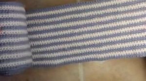 0  Как связать полосатый шарф, образец