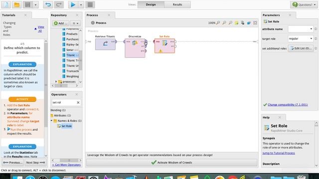 RapidMiner Tutorial Basics (Changing Types and Roles) смотреть онлайн