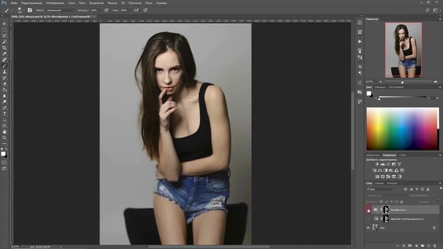 Коррекция цвета кожи в Photoshop смотреть онлайн