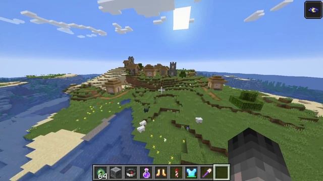 Minecraft java 1.18 best seed speedrun - Village & woodland - Portal with fortress & bastion !! смотреть онлайн