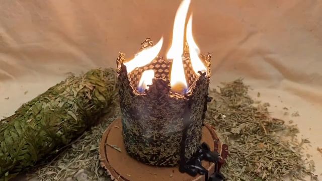 Свеча «Открытие 7 дорог» с семью заговоренными фитилями и травами. смотреть онлайн