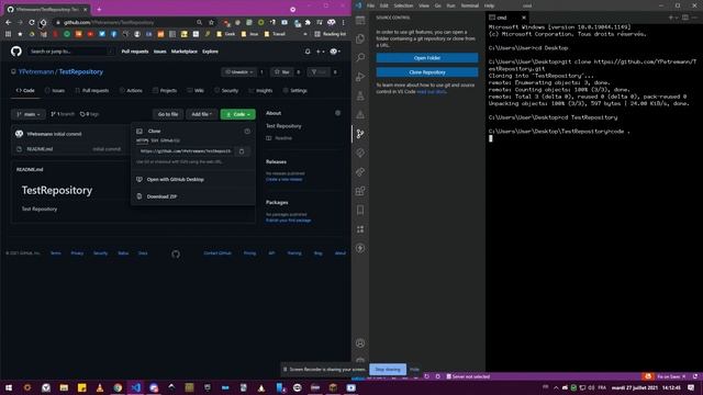 Créer un dépôt git et le cloner pour vscode смотреть онлайн