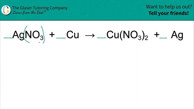 How to balance AgNO3 + Cu → Cu(NO3)2 + Ag смотреть онлайн