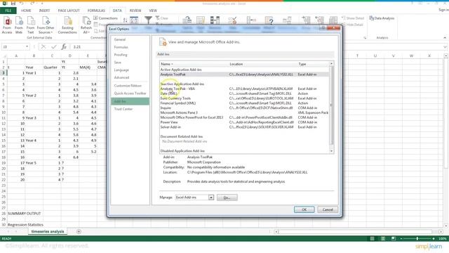 Time Series Analysis | Time Series Forecasting | Time Series Analysis In Excel | Simplilearn смотреть онлайн
